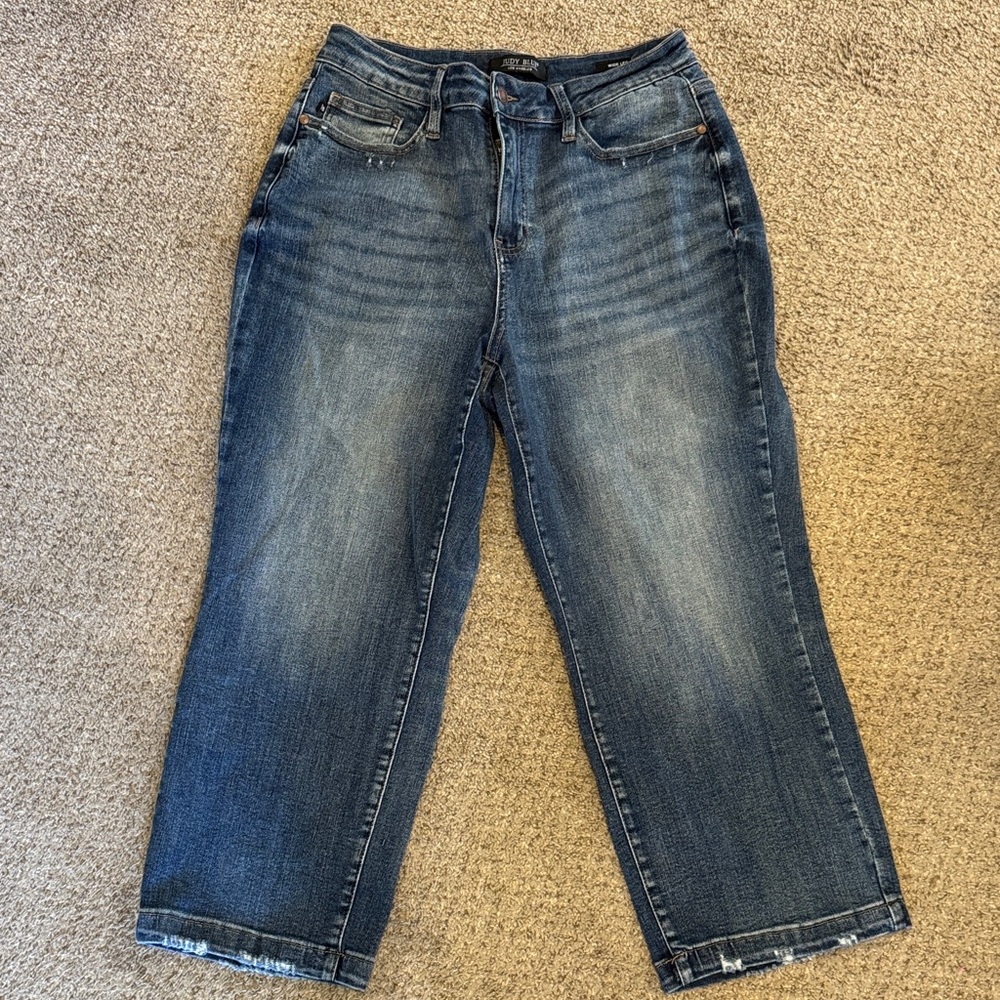 Judy Blue Dark Wash Wide Leg Jeans